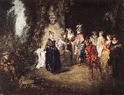 WATTEAU, Antoine The French Comedy Sweden oil painting reproduction